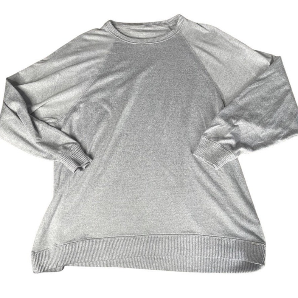 Gilly Hicks Gray Heathered Long Sleeve Crew Neck Pullover Sweater Womens L
